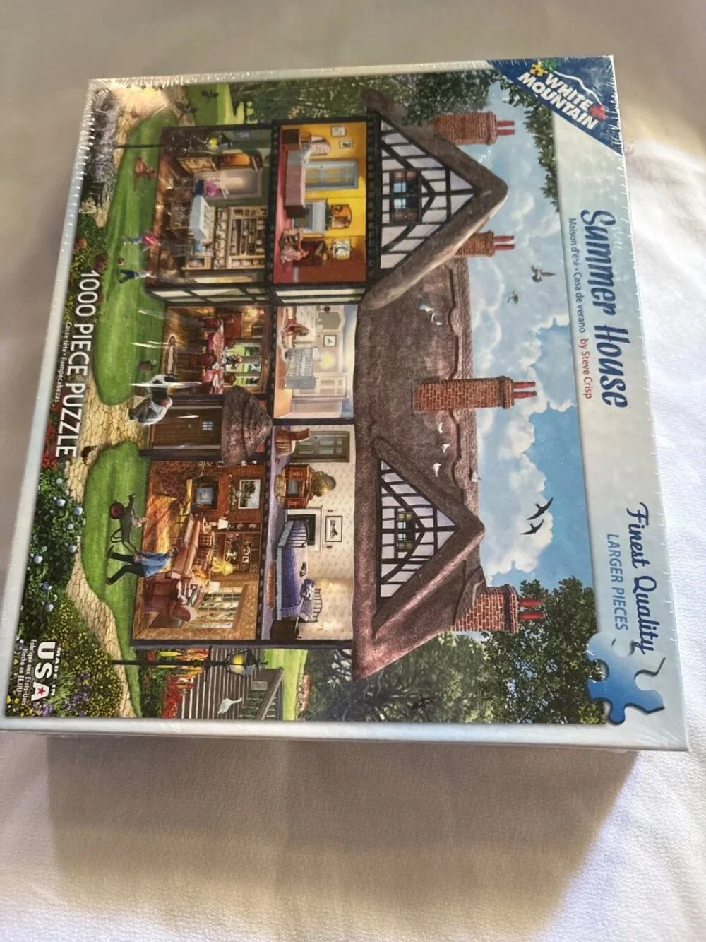 White Mountain Summer House 1000-Piece Jigsaw Puzzle Steve Crisp Larger Pieces
